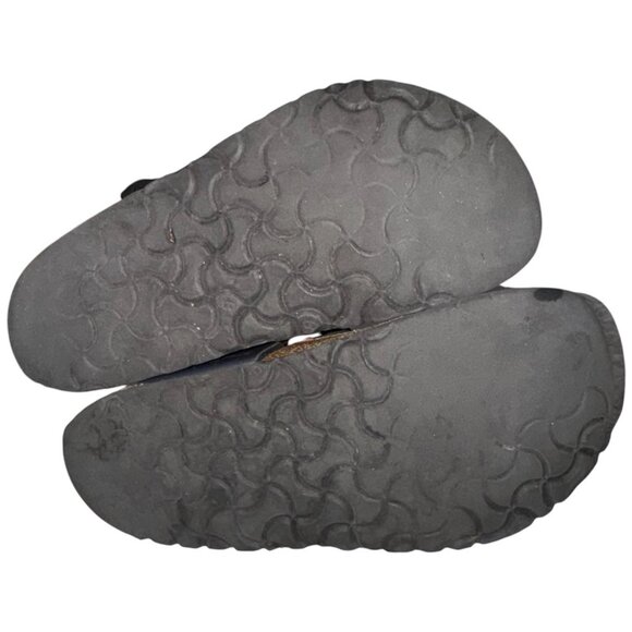 Birkenstock Gizeh Birko-Flor Thong Sandals 36 5 Ice Pearl Onyx Gray Shimmer - Picture 8 of 8